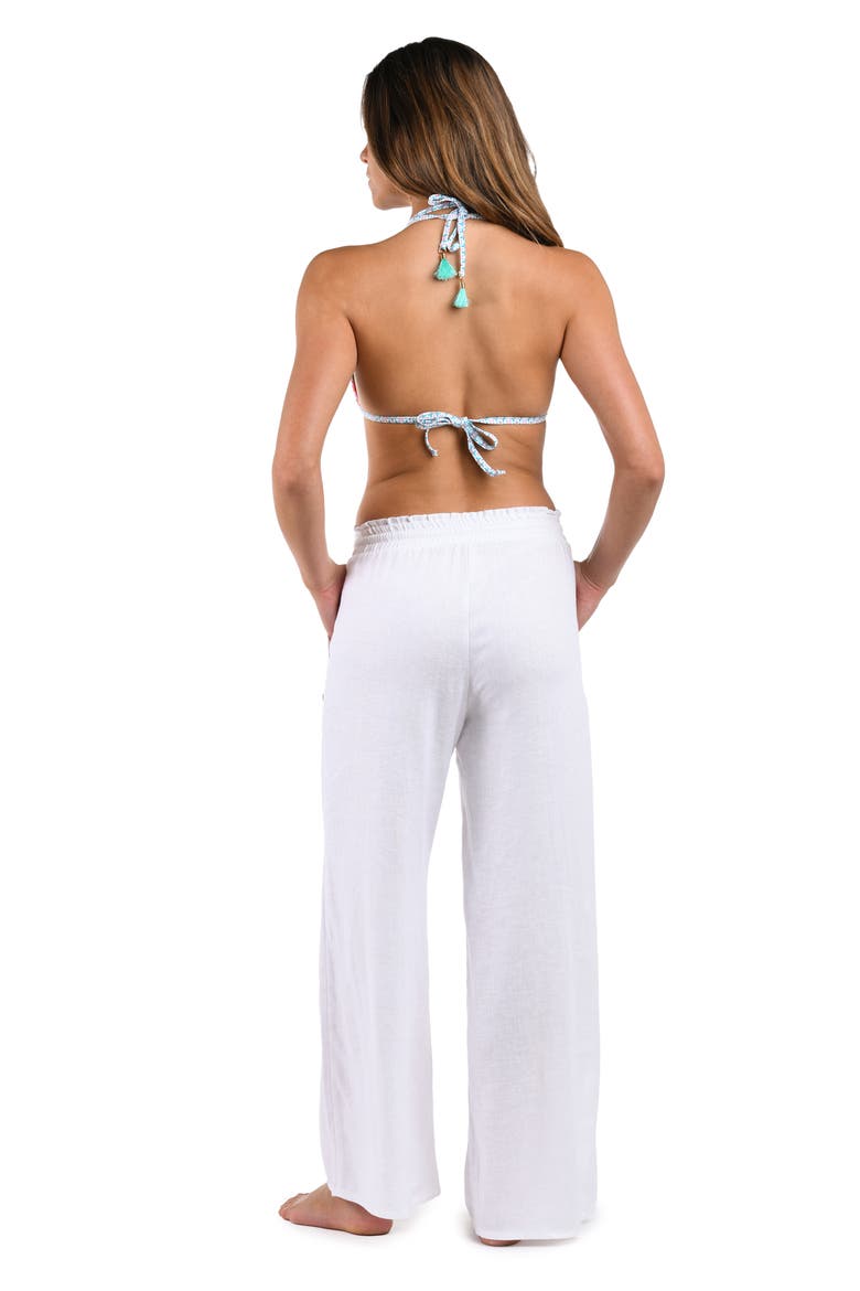 Beach Cover-Up Pants, Alternate, color, WHITE