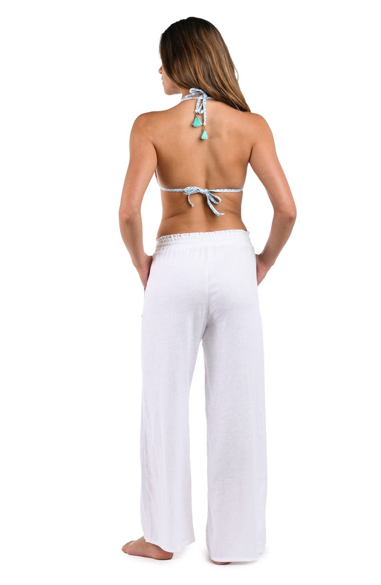 La Blanca Beach Cover-Up Pants, Alternate, color, White