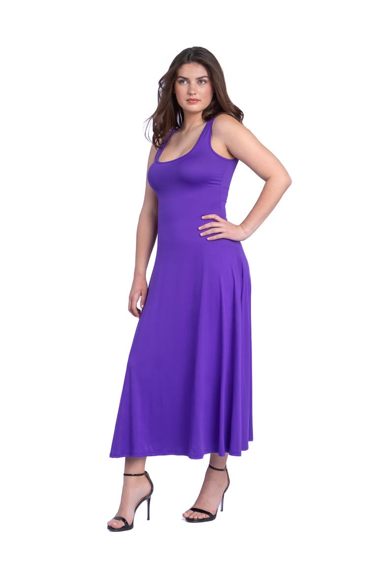 Slim Fit A-Line Sleeveless Maxi Dress, Alternate, color, Lilac