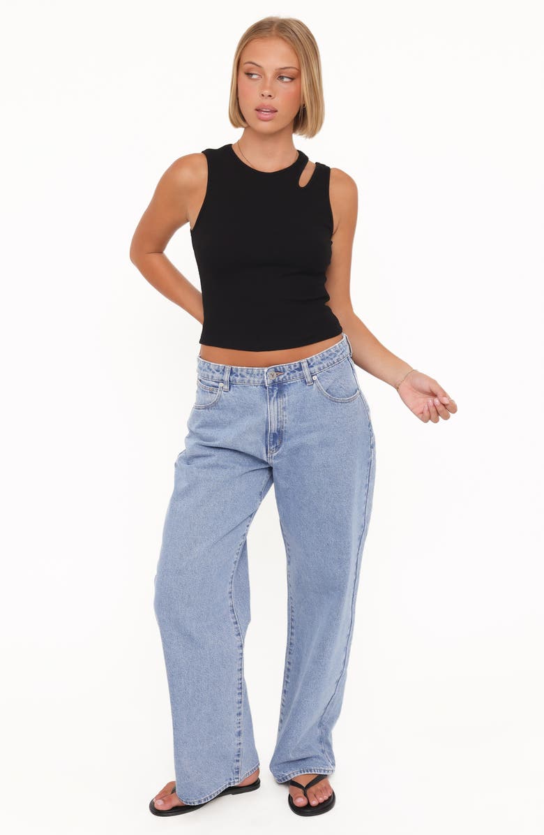 Petal & Pup Elira Cutout Crop Tank, Alternate, color, Black