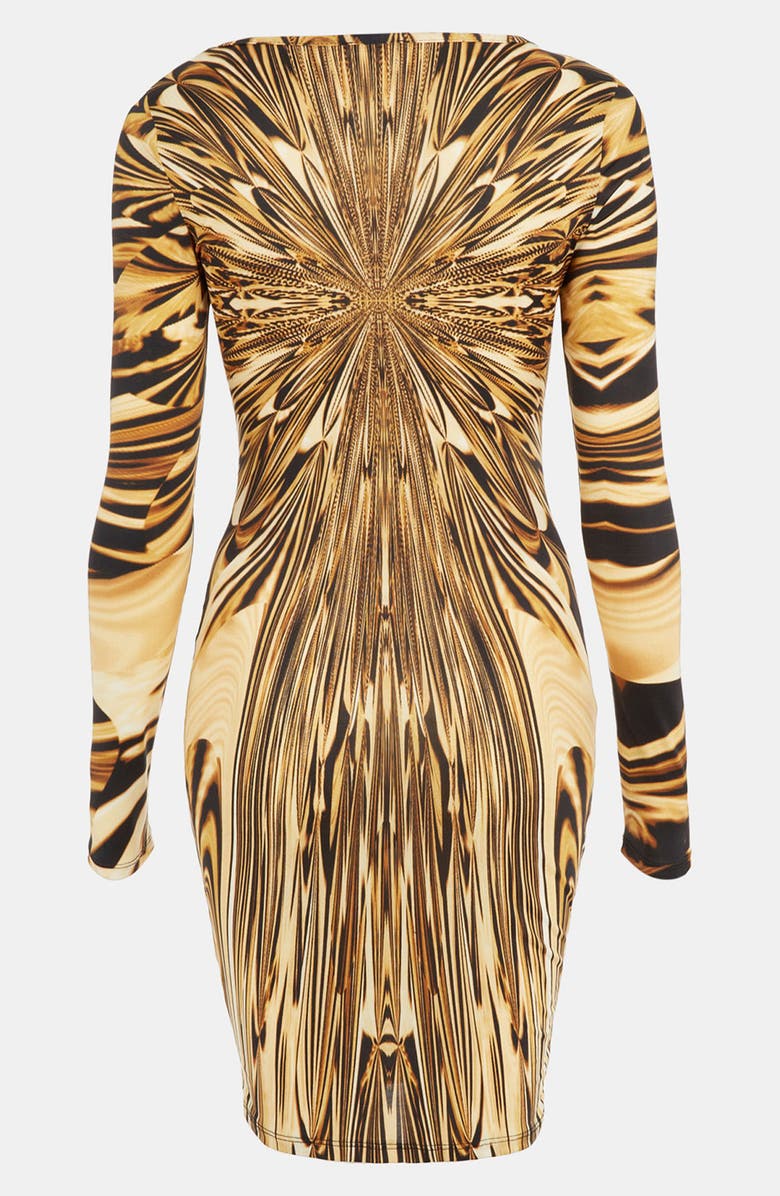 Topshop Liquid Print Body-Con Dress, Alternate, color, 