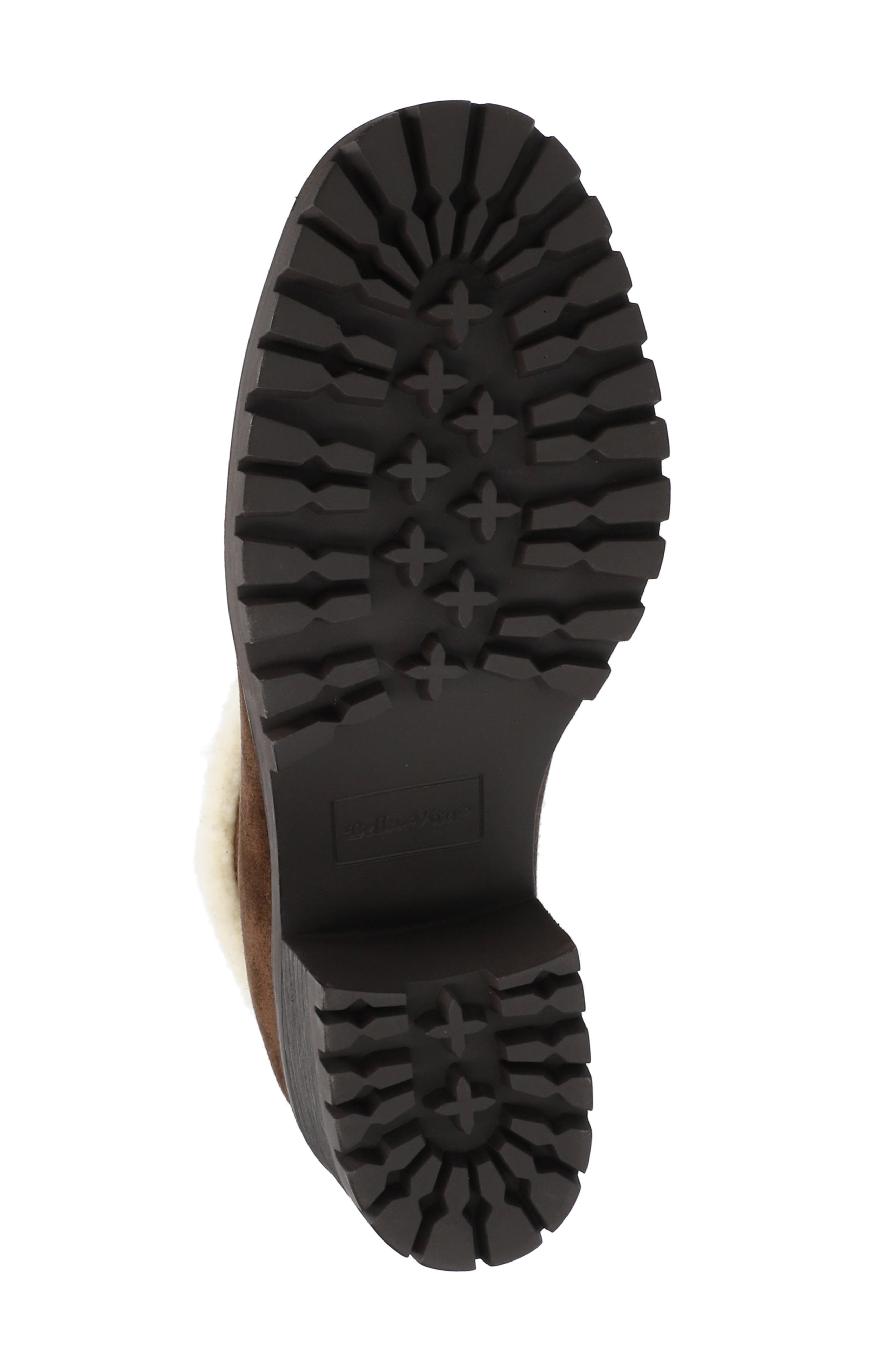 Cable Bootie, Alternate, color, DARK BROWN SUPER SUEDE/ FLEECE