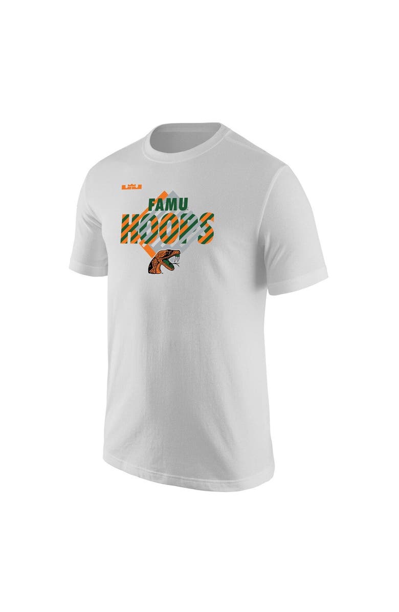 NIKE X LEBRON JAMES Men's Nike x LeBron James White Florida A&M Rattlers Core T-Shirt, Alternate, color, 