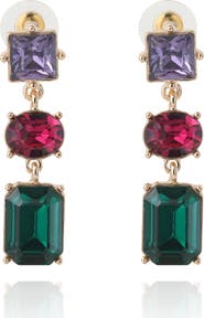 BCBG Generation Multi-Gem Drop Earrings