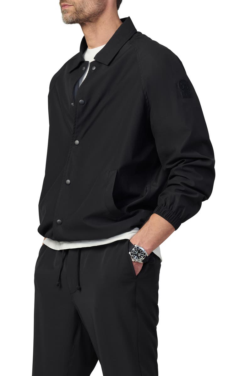 Joe's Water Resistant Nylon Coach's Jacket, Alternate, color, Black