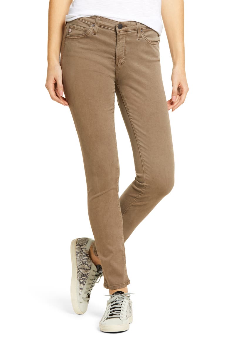 'The Prima' Cigarette Leg Skinny Jeans, Main, color, SULFUR JAGGED B