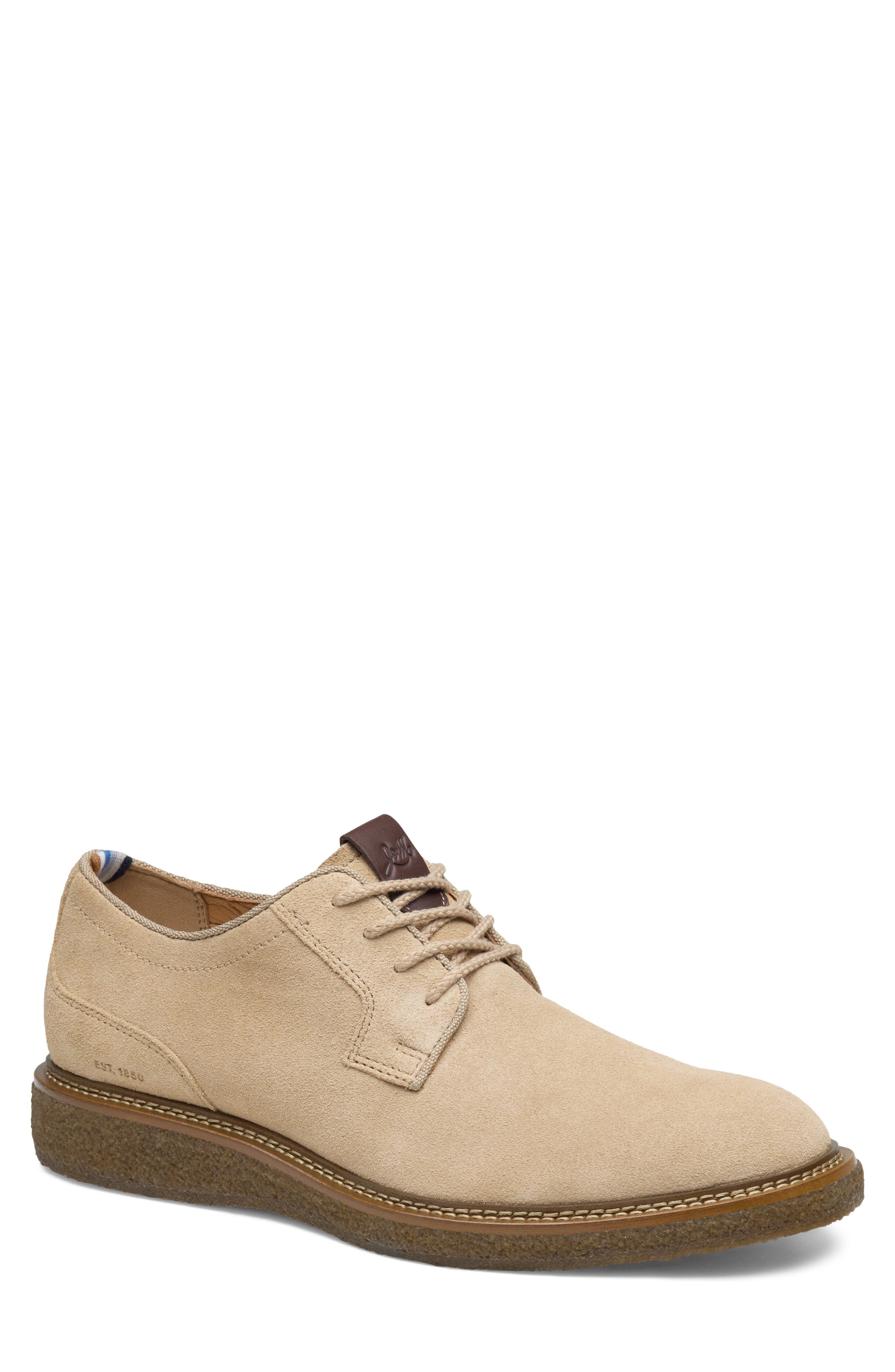 Clint Plain Toe Derby, Main, color, TAUPE OILED SUEDE