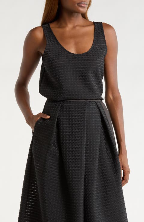 Vichy 3D Jacquard Crop Top