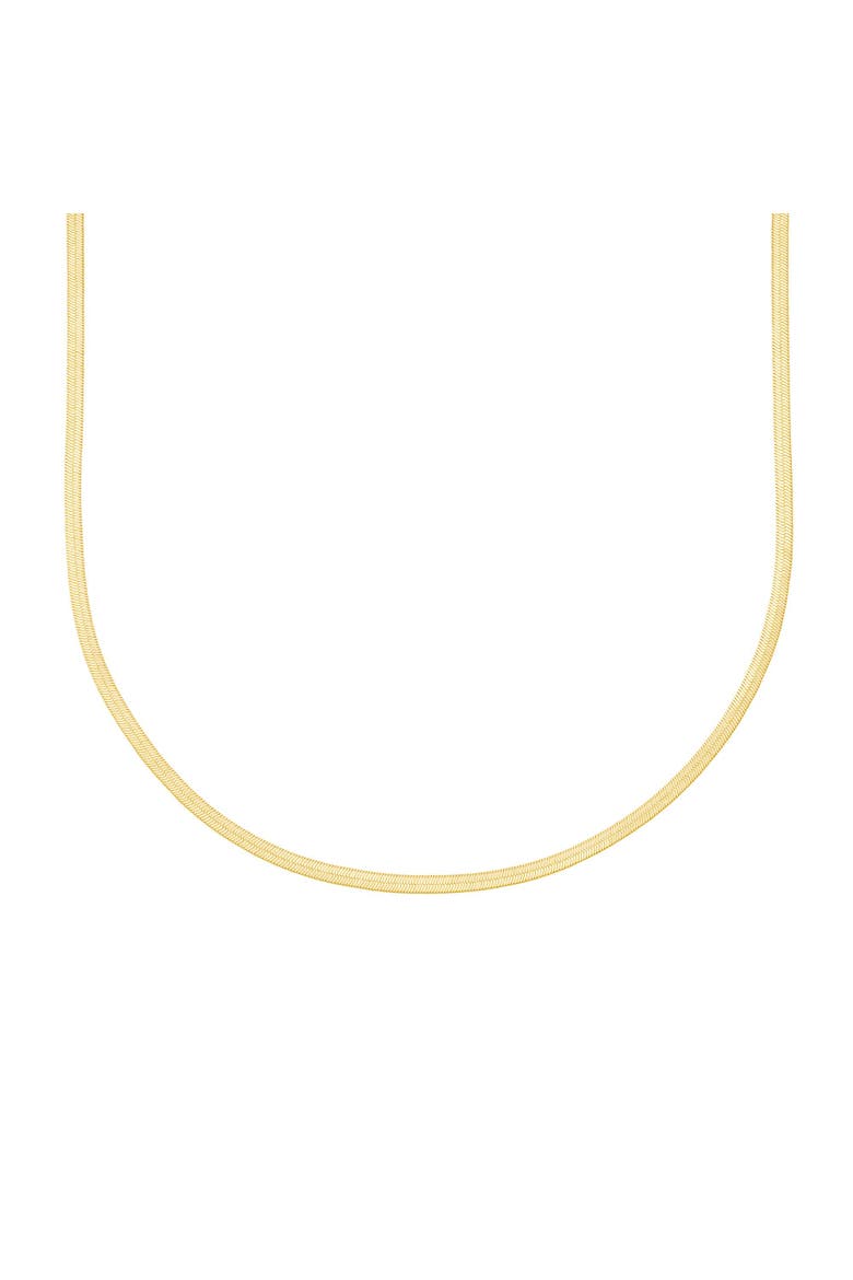 Python 18kt Gold Filled Herringbone Necklace, Main, color, Gold -14"