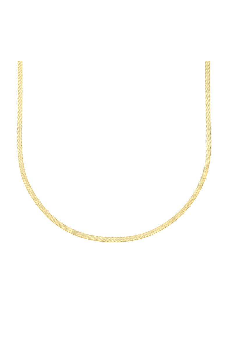 Electric Picks Python 18kt Gold Filled Herringbone Necklace, Main, color, Gold -14"