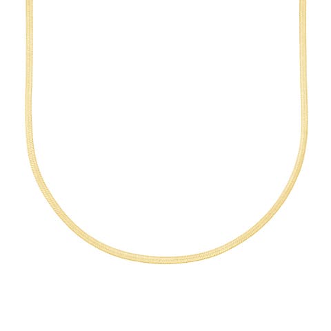Python 18kt Gold Filled Herringbone Necklace