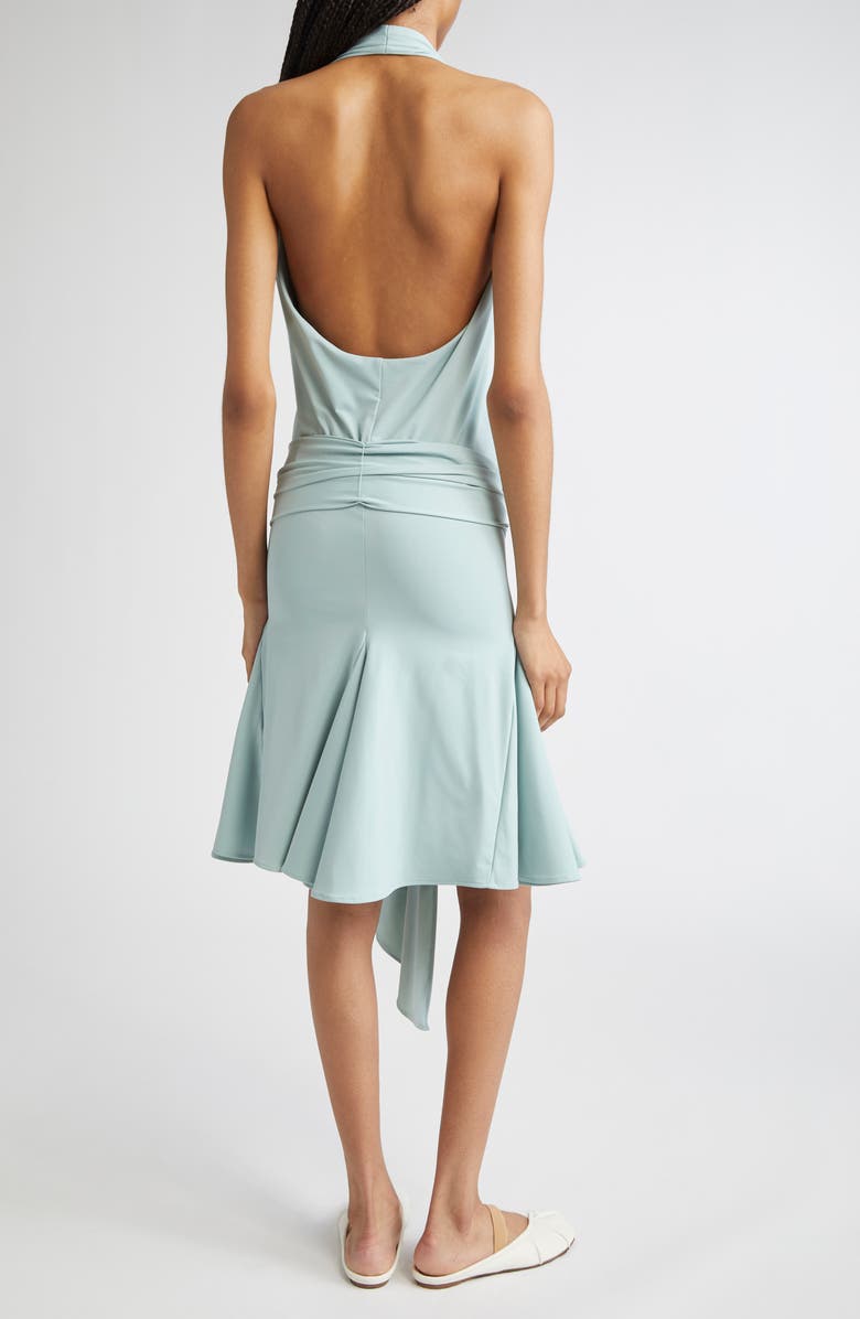 CONNER IVES Mother-of-Pearl Shell Sash Belt Halter Dress, Alternate, color, 