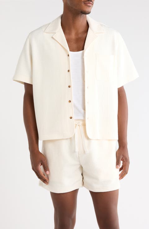 Lukus Waffle Knit Camp Shirt