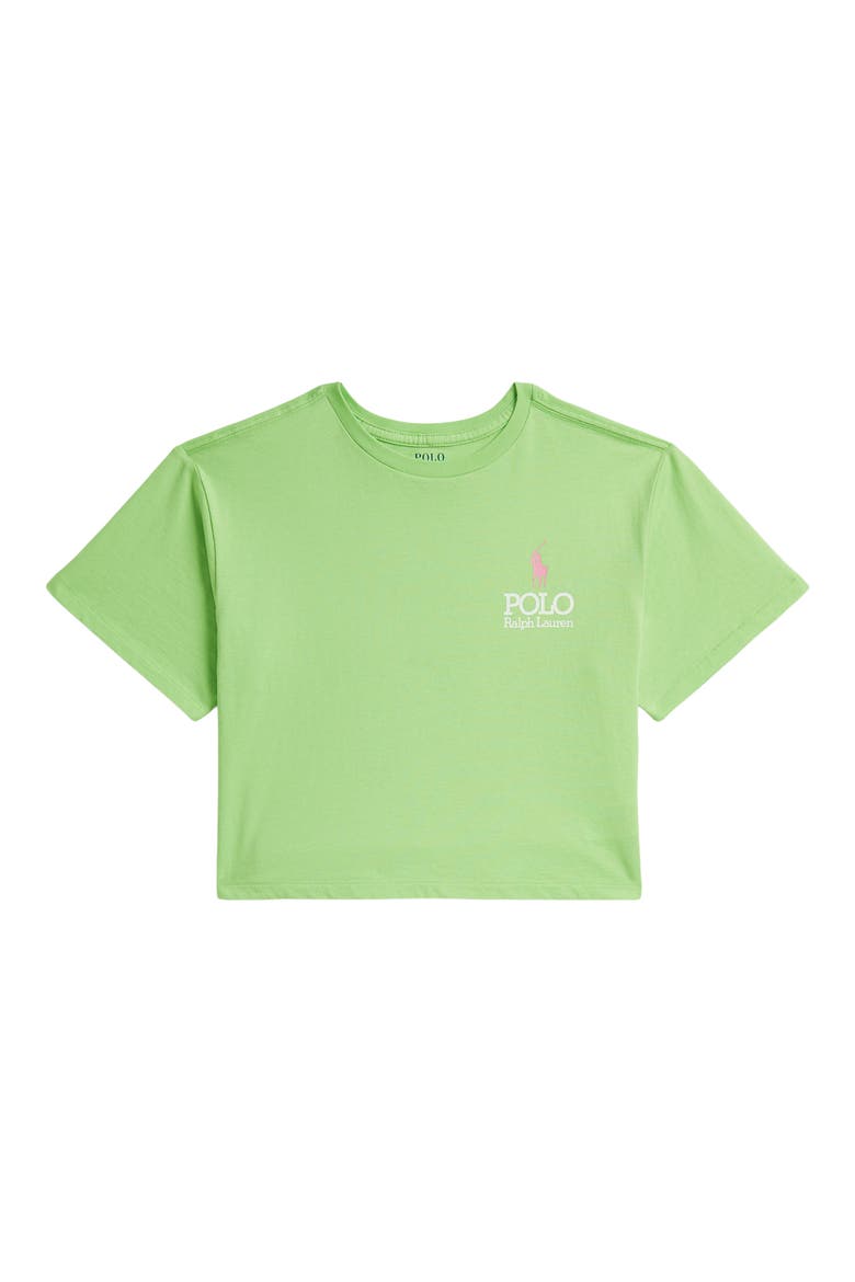 Kids' Logo Detail Cotton T-Shirt, Main, color, COLLECTION LIME