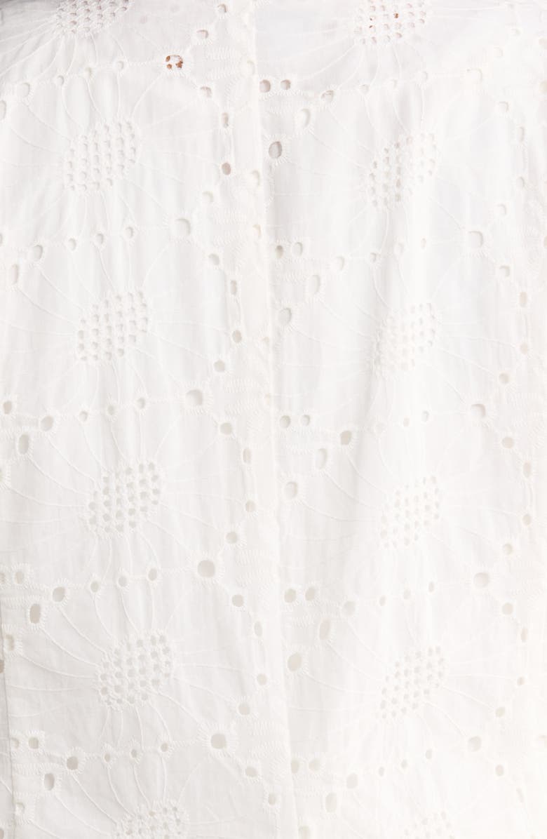 CeCe Eyelet Lace Blazer, Alternate, color, Ultra White