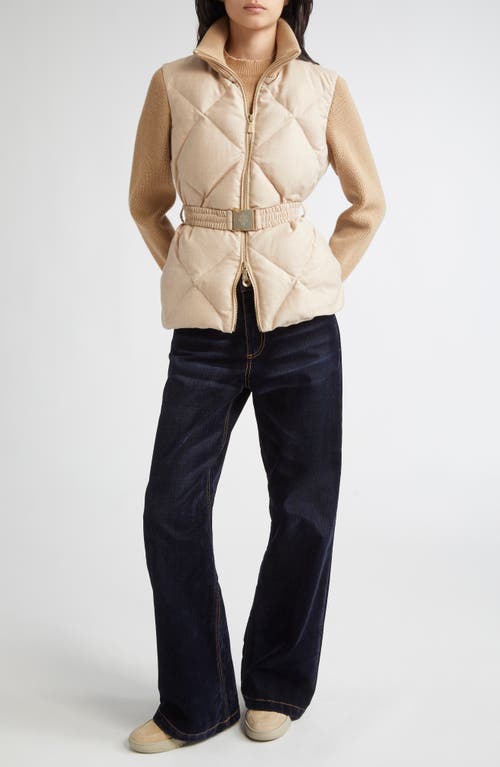 Eleventy Diamond Quilted Down Jacket In Brown