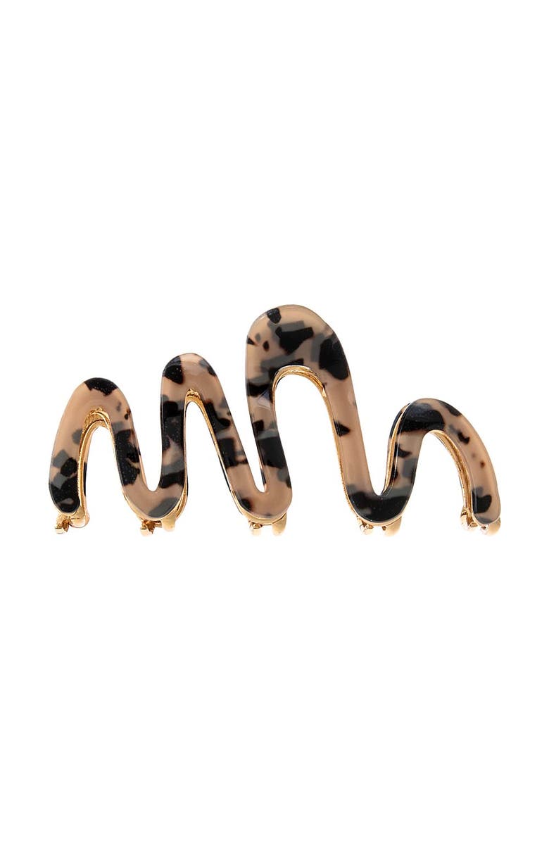 BY ADINA EDEN Jumbo Squiggly Hair Claw Clip, Main, color, Light Tortoise