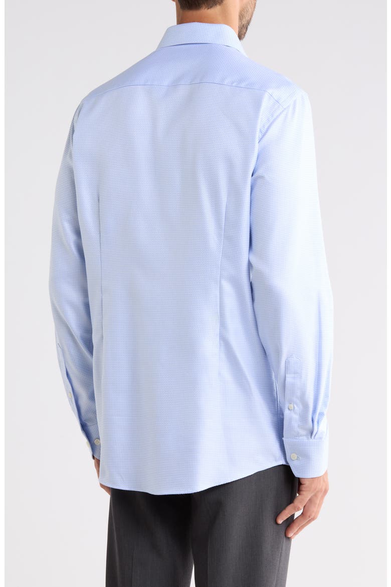 Contemporary Fit Houndstooth Dress Shirt, Alternate, color, LIGHT BLUE