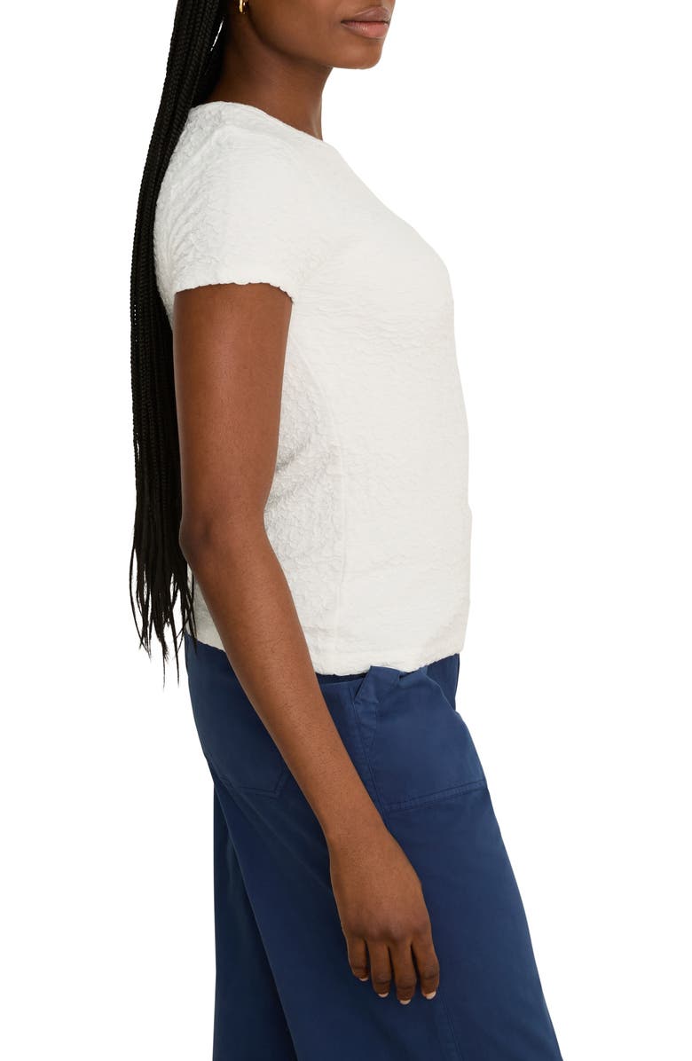 NIC+ZOE Crinkle Texture T-Shirt, Alternate, color, Paper White