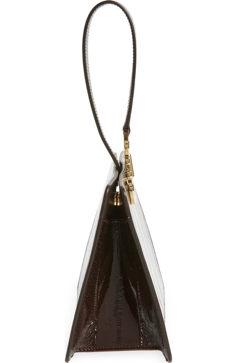 FERRAGAMO Double Gancio Eelskin Clutch, Alternate, color, Brown Testa Di Moro