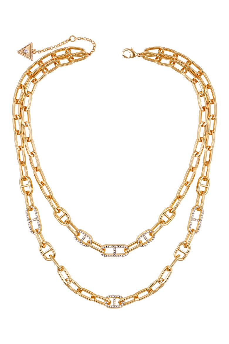 Layered Mariner Chain Necklace, Main, color, GOLD TONE