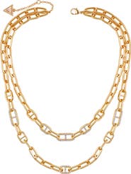 GUESS Layered Mariner Chain Necklace