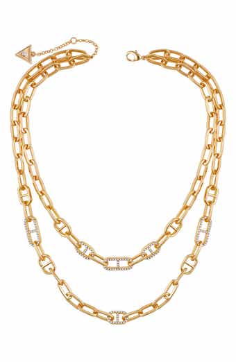 GUESS Layered Mariner Chain Necklace