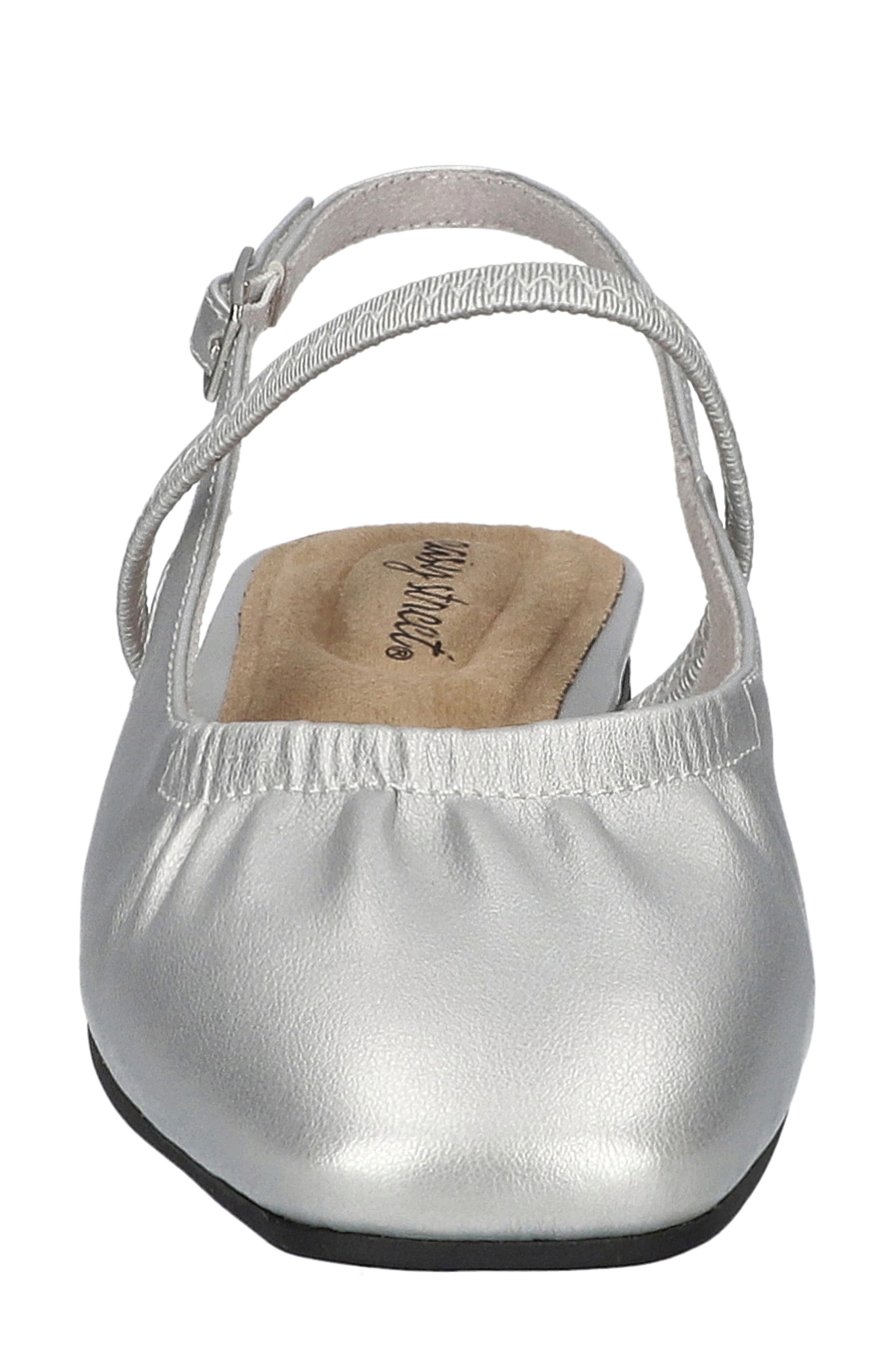 Blake Slingback Flat, Alternate, color, SILVER