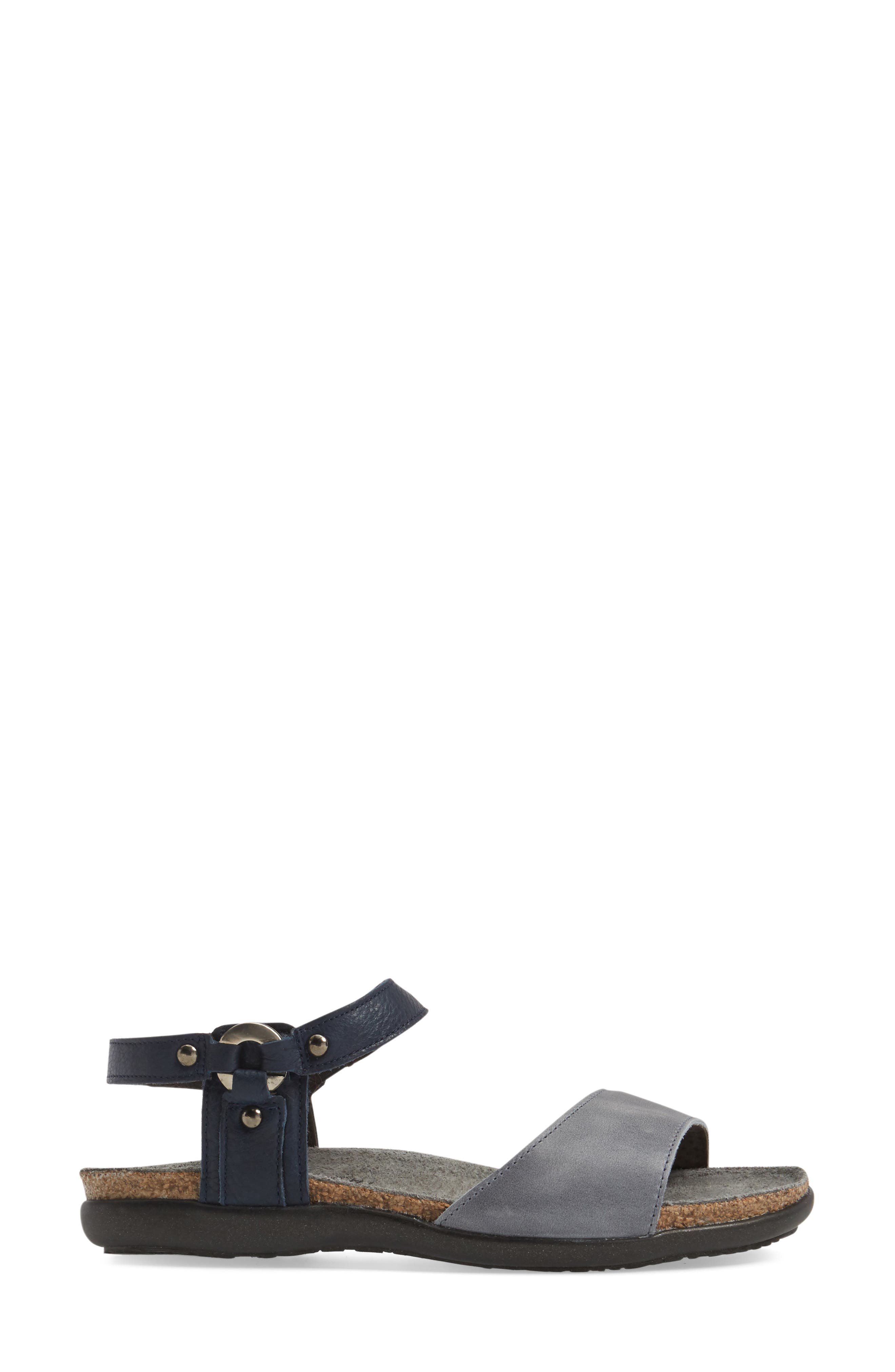 Sabrina Sandal, Alternate, color, VINTAGE SLATE LEATHER