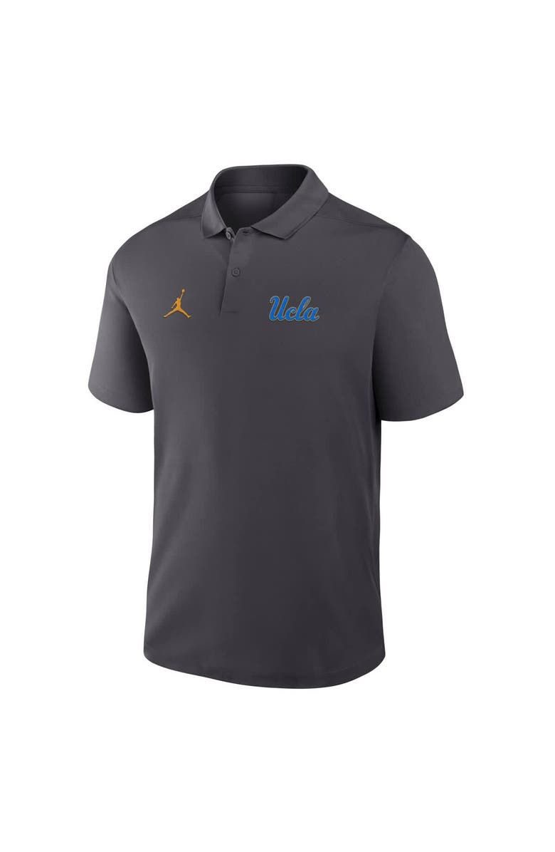 Jordan Brand Men's Jordan Brand Anthracite UCLA Bruins Primetime Victory Primary Logo Performance Polo, Alternate, color, 
