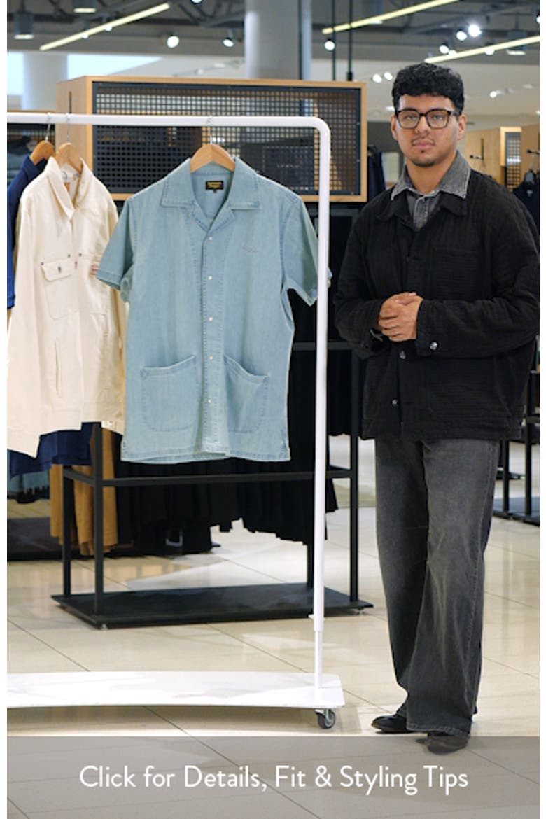 Southpaw Whippersnapper Cotton Chambray Snap-Up Shirt (Men