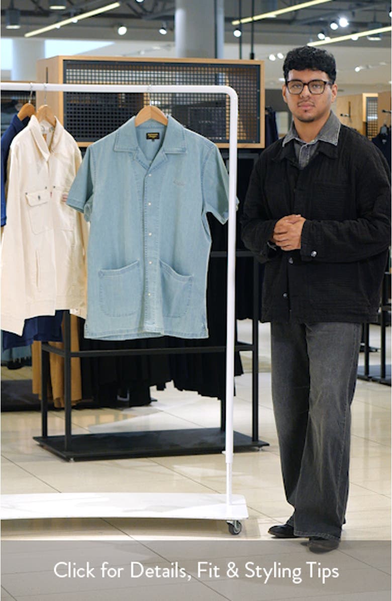 Southpaw Whippersnapper Cotton Chambray Snap-Up Shirt, sales video thumbnail