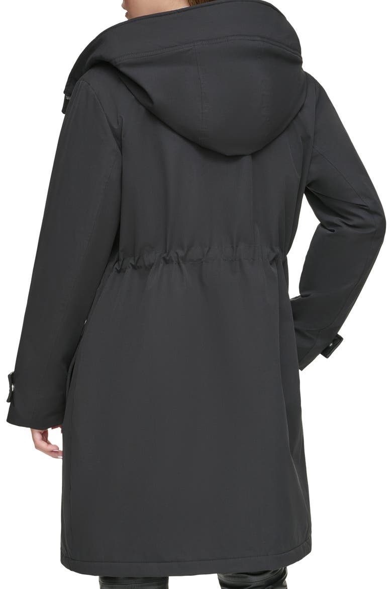 Water Resistant Hooded Jacket, Alternate, color, BLACK