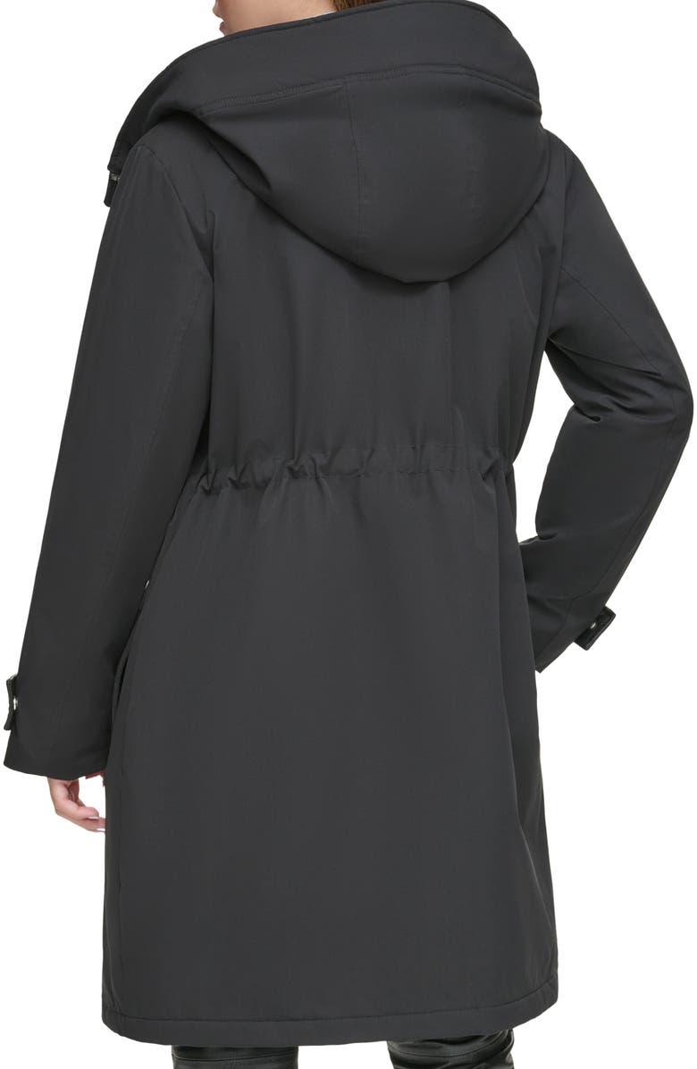 Andrew Marc Water Resistant Hooded Jacket, Alternate, color, Black