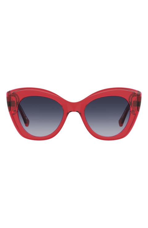 dominica 49mm gradient rectangular sunglasses
