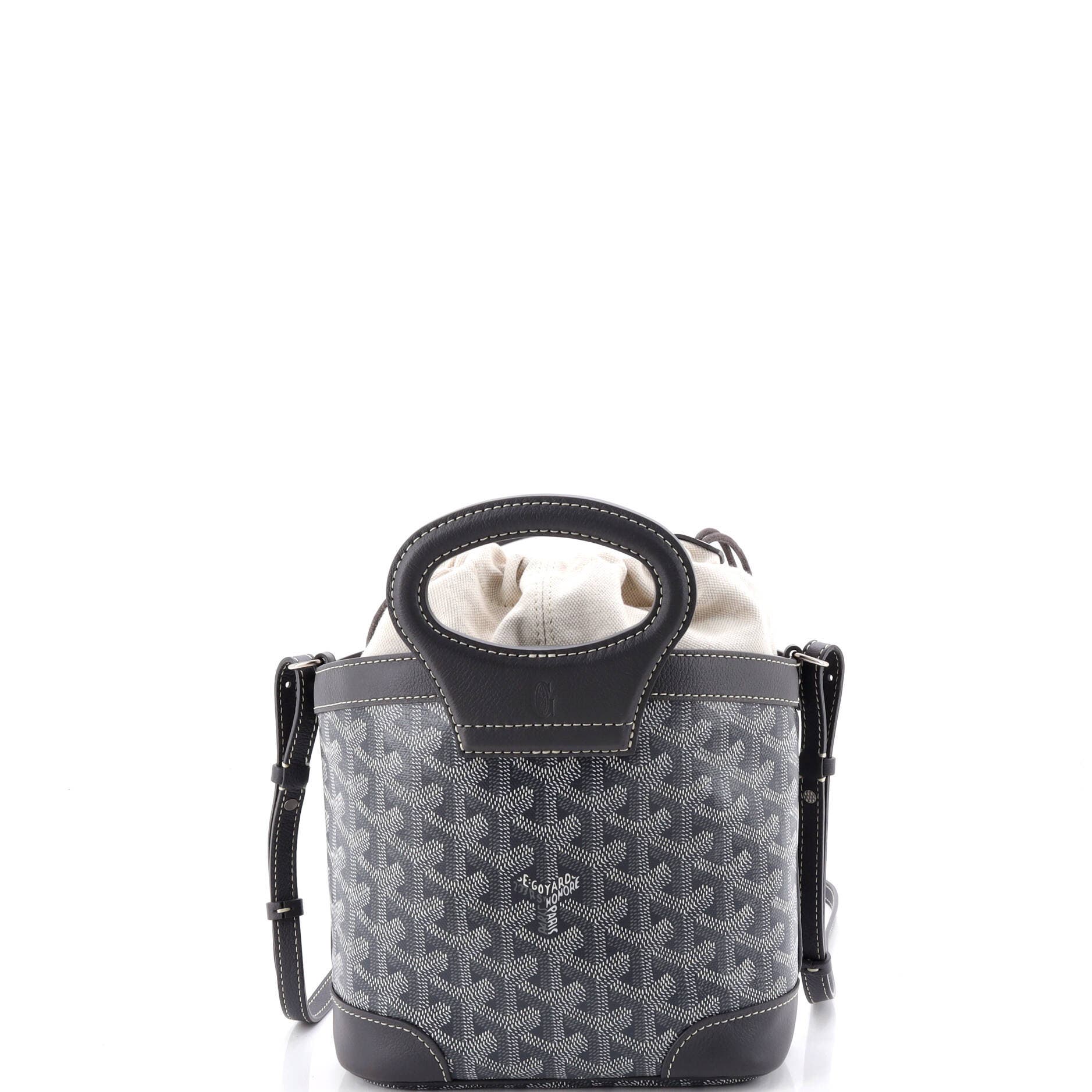 Pre-Owned Goyard Beluga Bag Coated Canvas Mini, Alternate, color, Gray