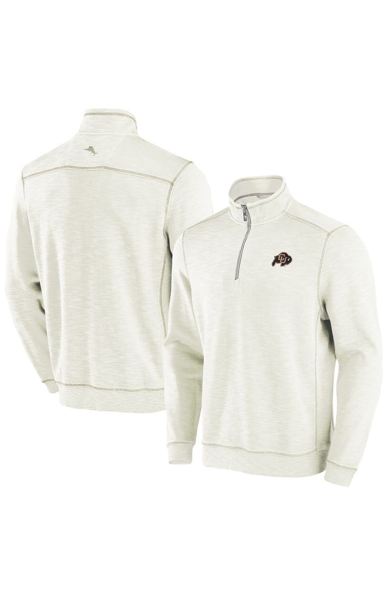 Tommy Bahama Men's Tommy Bahama Cream Colorado Buffaloes Tobago Bay Half-Zip Top, Main, color,