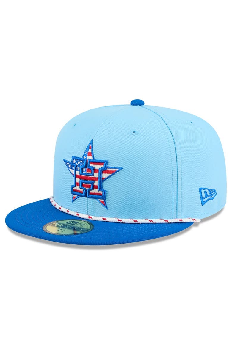 Men's New Era Light Blue/Blue Houston Astros 2025 Fourth of July 59FIFTY Fitted Hat, Main, color, Light Blue
