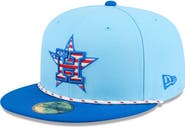 New Era Men's New Era Light Blue/Blue Houston Astros 2025 Fourth of July 59FIFTY Fitted Hat