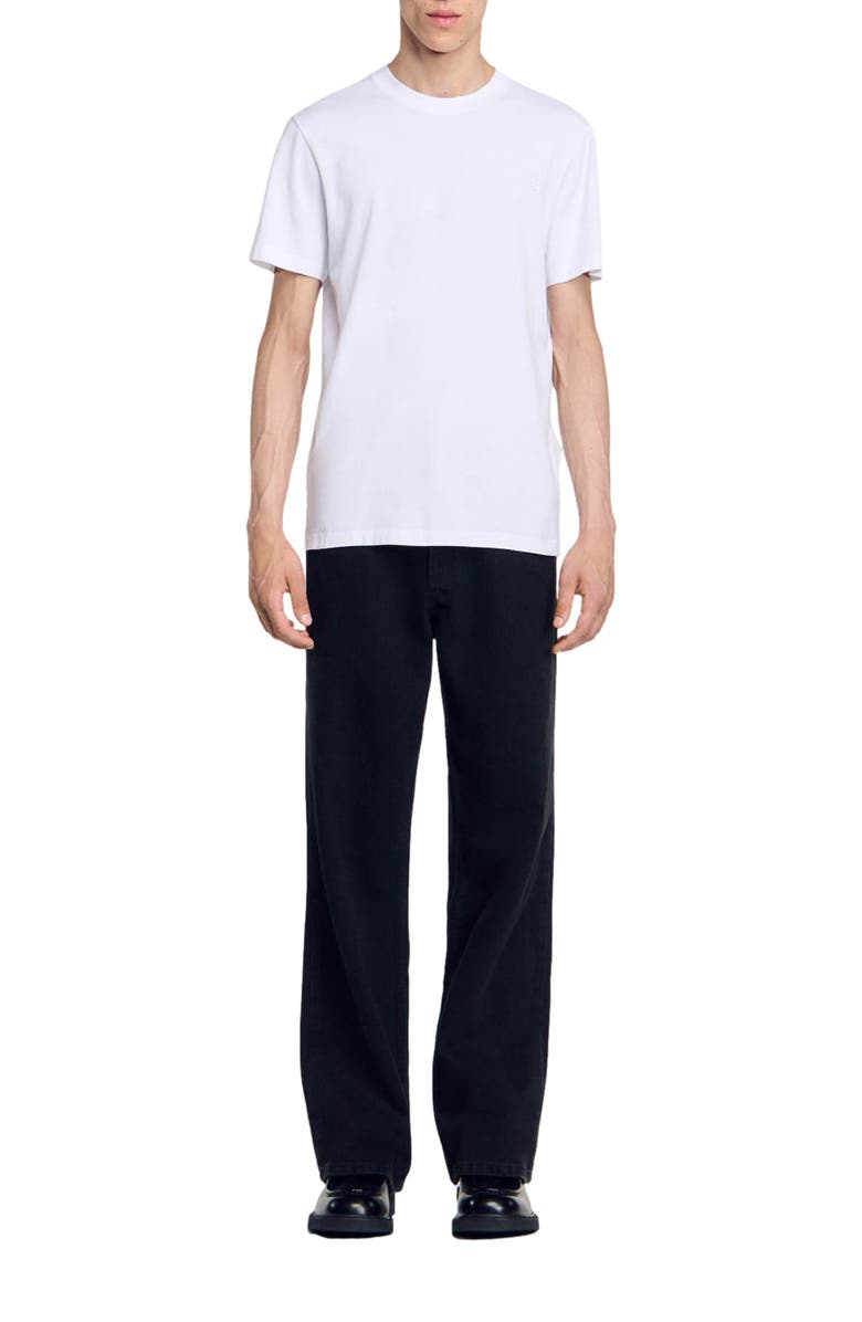 SANDRO Cotton T-shirt, Alternate, color, White