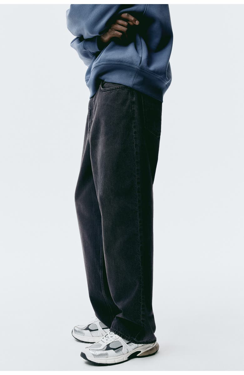 H&M Baggy Jeans, Alternate, color, Black