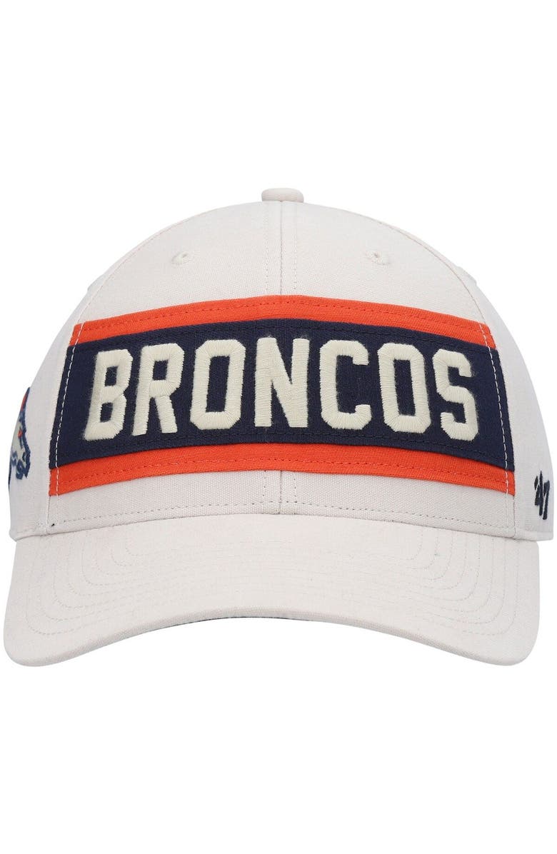 '47 Men's '47 Cream Denver Broncos Crossroad MVP Adjustable Hat, Alternate, color, 