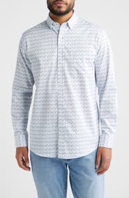 Johnston & Murphy Logan Print Button-Up Shirt