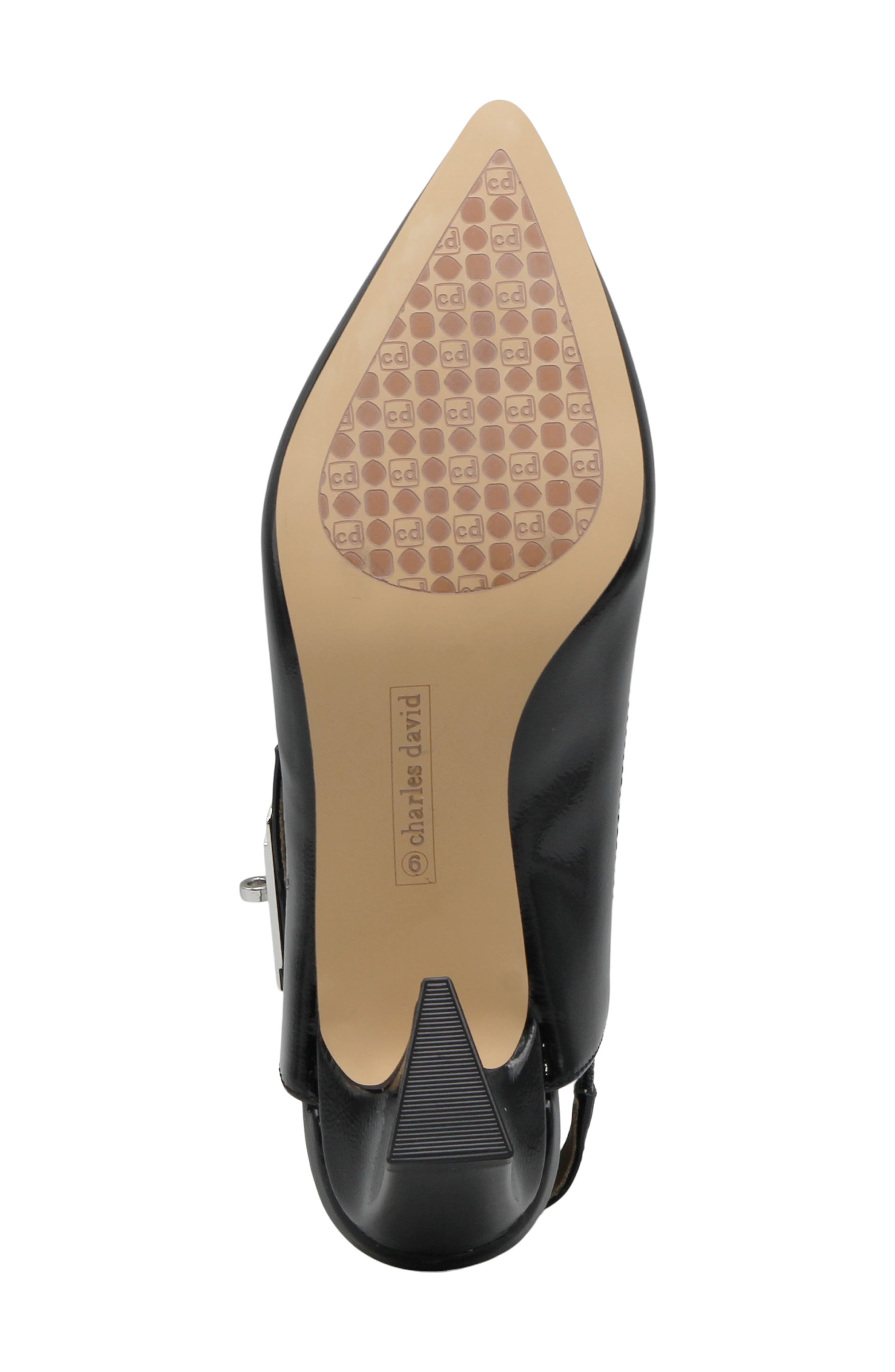 Addia Faux Leather Slingback Pump, Alternate, color, BLACK-PT