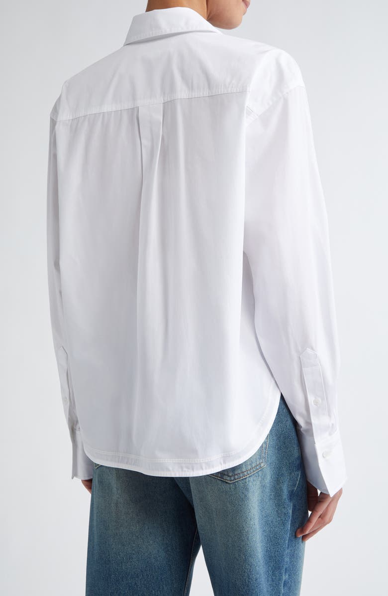 Victoria Beckham Organic Cotton Poplin Crop Shirt, Alternate, color, 