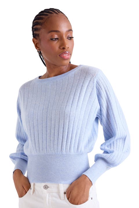 Rosa Ribbed 100% Cashmere Sweater