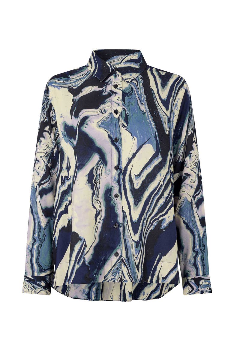 MaImanja Long Sleeve Collared Shirt, Alternate, color, WISTERIA