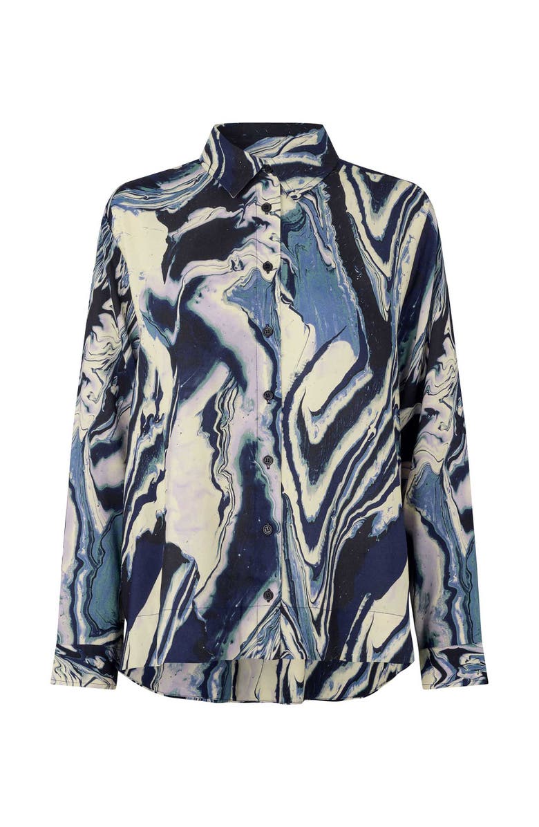 Masai Copenhagen MaImanja Long Sleeve Collared Shirt, Alternate, color, Wisteria