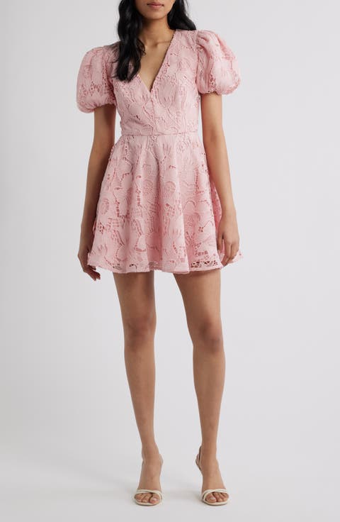 Zara Lace Fit & Flare Minidress