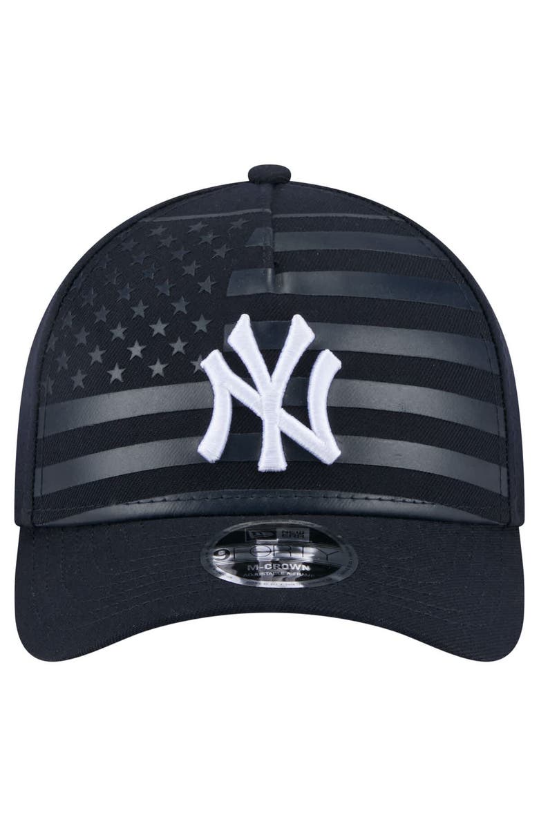 New Era Men's New Era Navy New York Yankees American Flag 9FORTY M-Crown A-Frame Adjustable Hat, Alternate, color, 